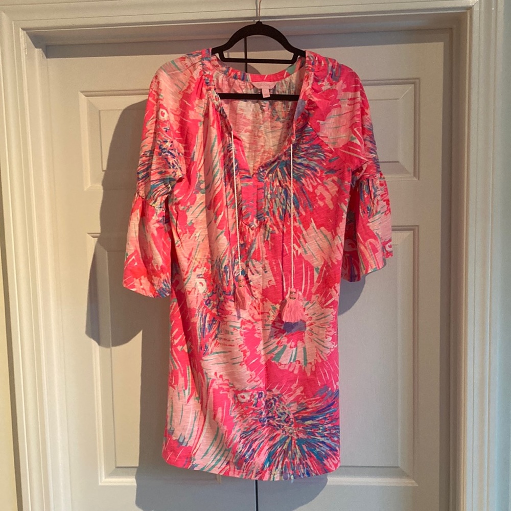 Lilly Pulitzer Pink and Blue Floral Dress
